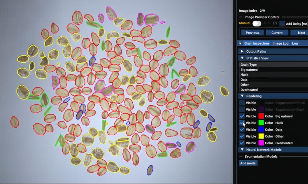 Advanced machine vision grain detection and segmentation with AI